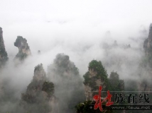 烟雨中的张家界